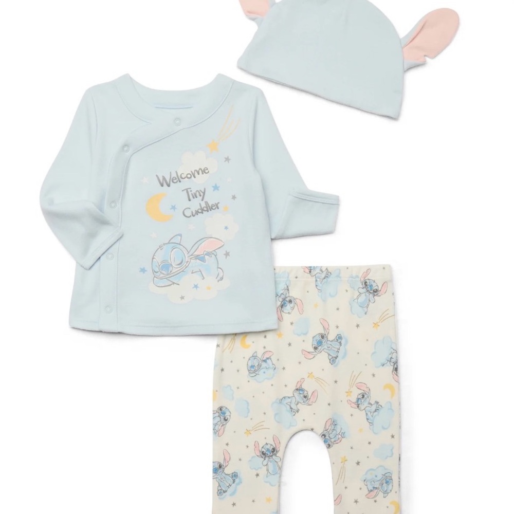 Disney Baby Stitch 3 Piece Set; 3/6M